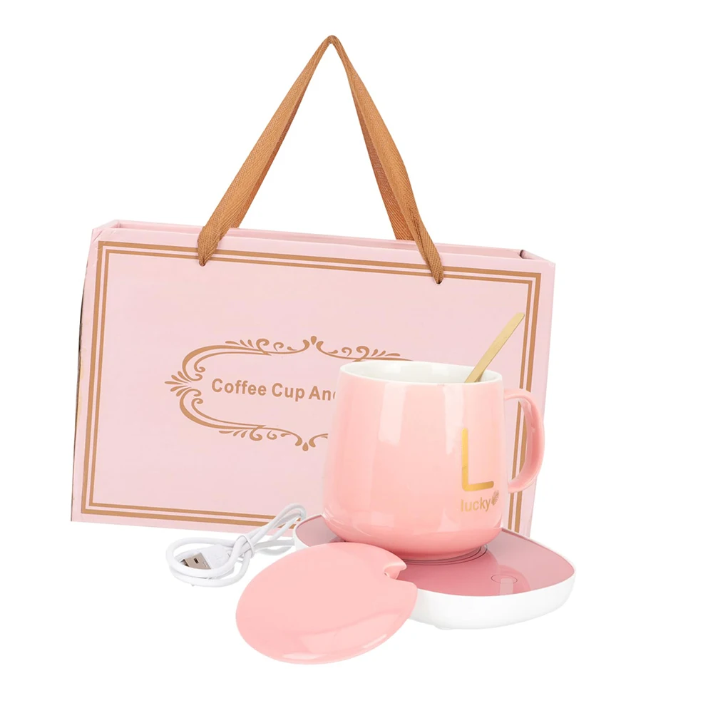 

Smart Ceramic Mug Heater Cup, Thermostatic Warmer, Coffee Warmer, Electric Mug Set, Milk, Tea Heating Water, Home Office Gift