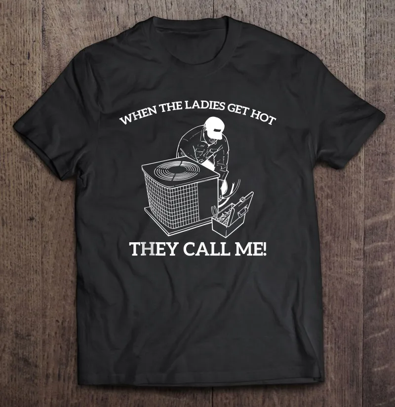 

Забавная Мужская футболка Hvac с надписью «Three Call Me 3»