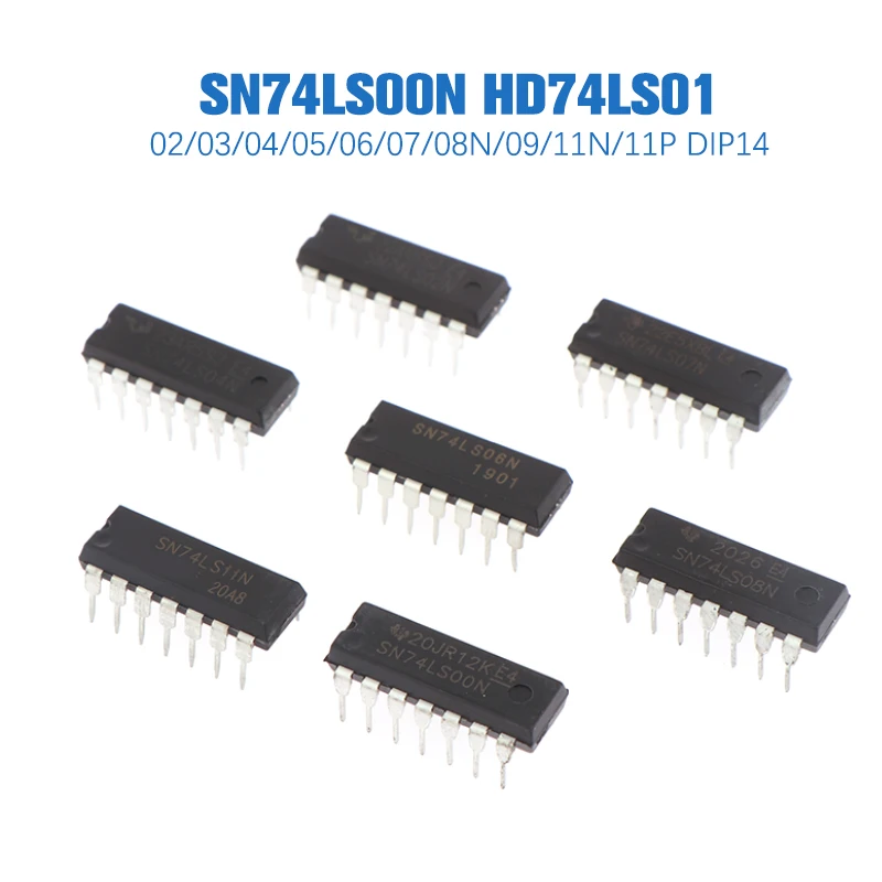 10 шт., 74LS00, 74LS01, 74LS02, 74LS04, 74LS05, 74LS06, 74LS07, 74LS08, 74LS09, 74LS11