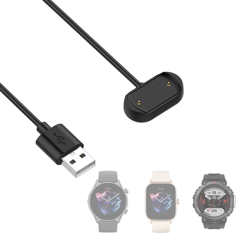 

Зарядный USB-кабель для Amazfit GTS4 GTS3 GTS2e GTS2 Mini GTS GTR 4/3/3pro/2/2e GTR4 GTR3 GTR2 GTR2e Bip U T-rex Pro