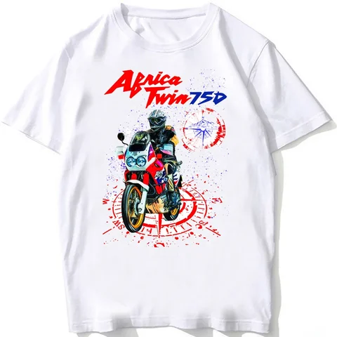 Африканская футболка Twin XRV 750 GS Adventure Motorcycle Riding Мужская футболка с коротким рукавом Mountain Moto Sport Футболка в стиле хип-хоп для мальчиков Повседневные футболки