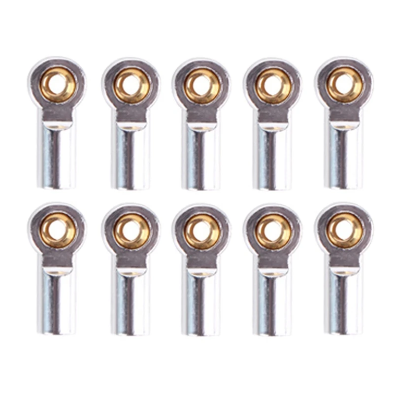 

50Pcs Metal M3 Link Tie Rod End Ball Joint For 1/10 RC Car Crawler AXIAL SCX10 D90 D110 Tamiya CC01,Silver