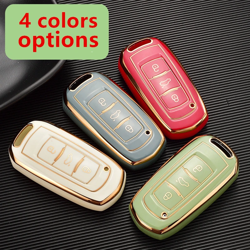 

TPU Phnom Penh Car Smart Key Cover Case Shell For Geely Atlas Boyue NL3 EX7 SUV GT GC9 Emgrand X7 Borui Auto Holder Accessories