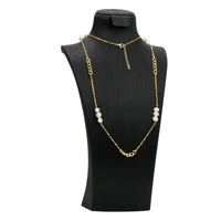 freshwater pearls pendant necklaces women 2022 fashion jewelry high quailty copper gold plated long chains necklace ladies party