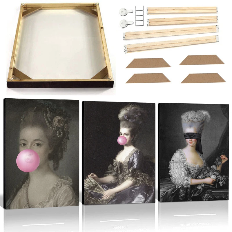 Абстрактная Европейская фигурка портреты ВИНТАЖНЫЙ ПЛАКАТ с рамкой повязка на