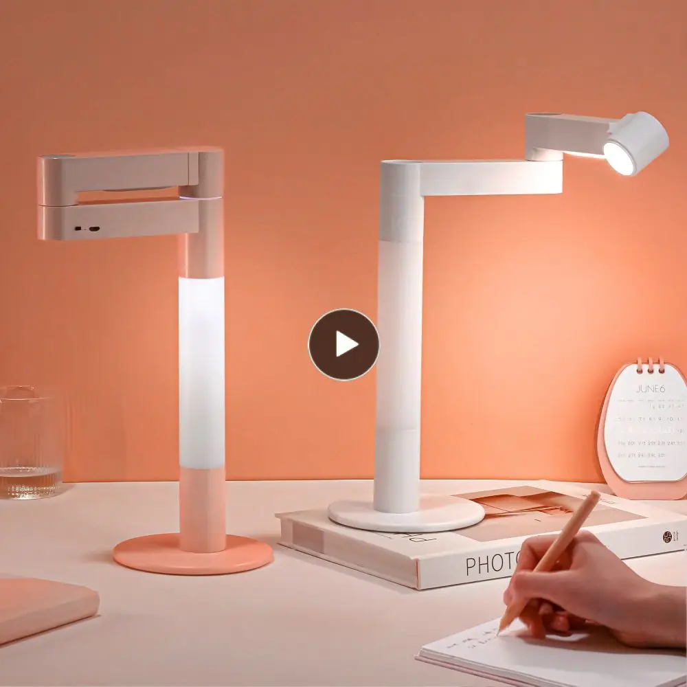 

Chargeable 3 Color Stepless Led Lamp Student Study Reading Available Night Light Table Lamp Eye Protection Desk Lamp