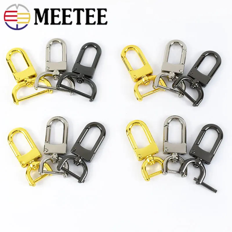 

2/5Pcs 13-26mm Metal Buckle Carabiners for Brass Bags Removable Screw Swivel Clasp Lobster Trigger Snap Hook Bag Strap Accessory