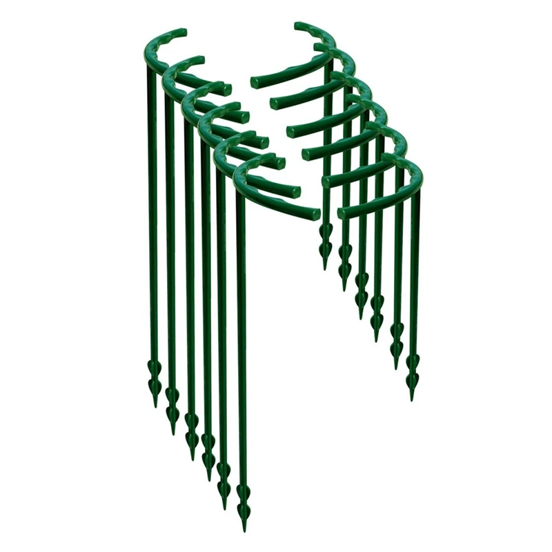 

Plant Supports Stakes,Plastic Curved Flower Support Ring Plant Cage Holder for Small Plant Vegetable,Tomatoes,Orchid