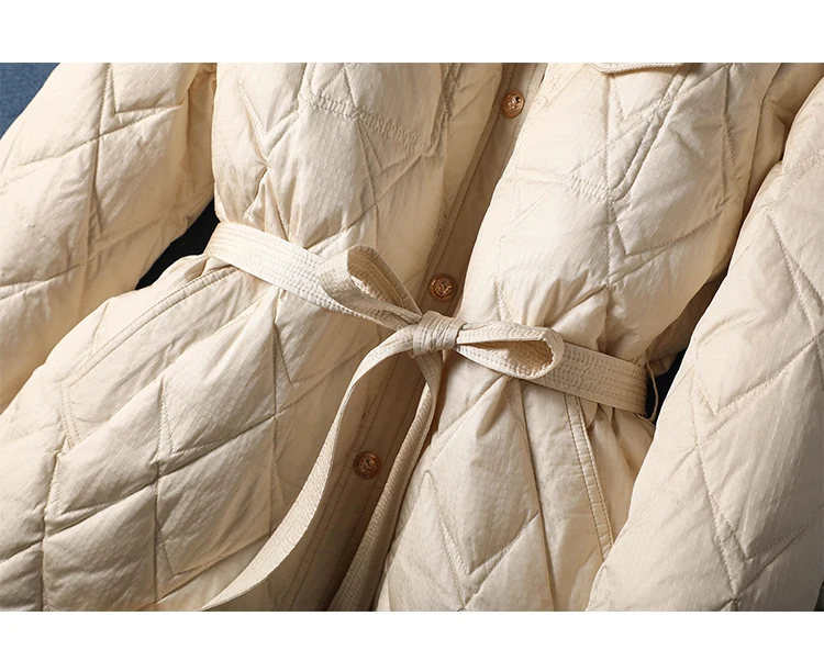 High-quality 90% White Duck Down Jacket Women  High Street  Autumn/Winter Thin Coats  Casacos De Inverno Feminino 2022