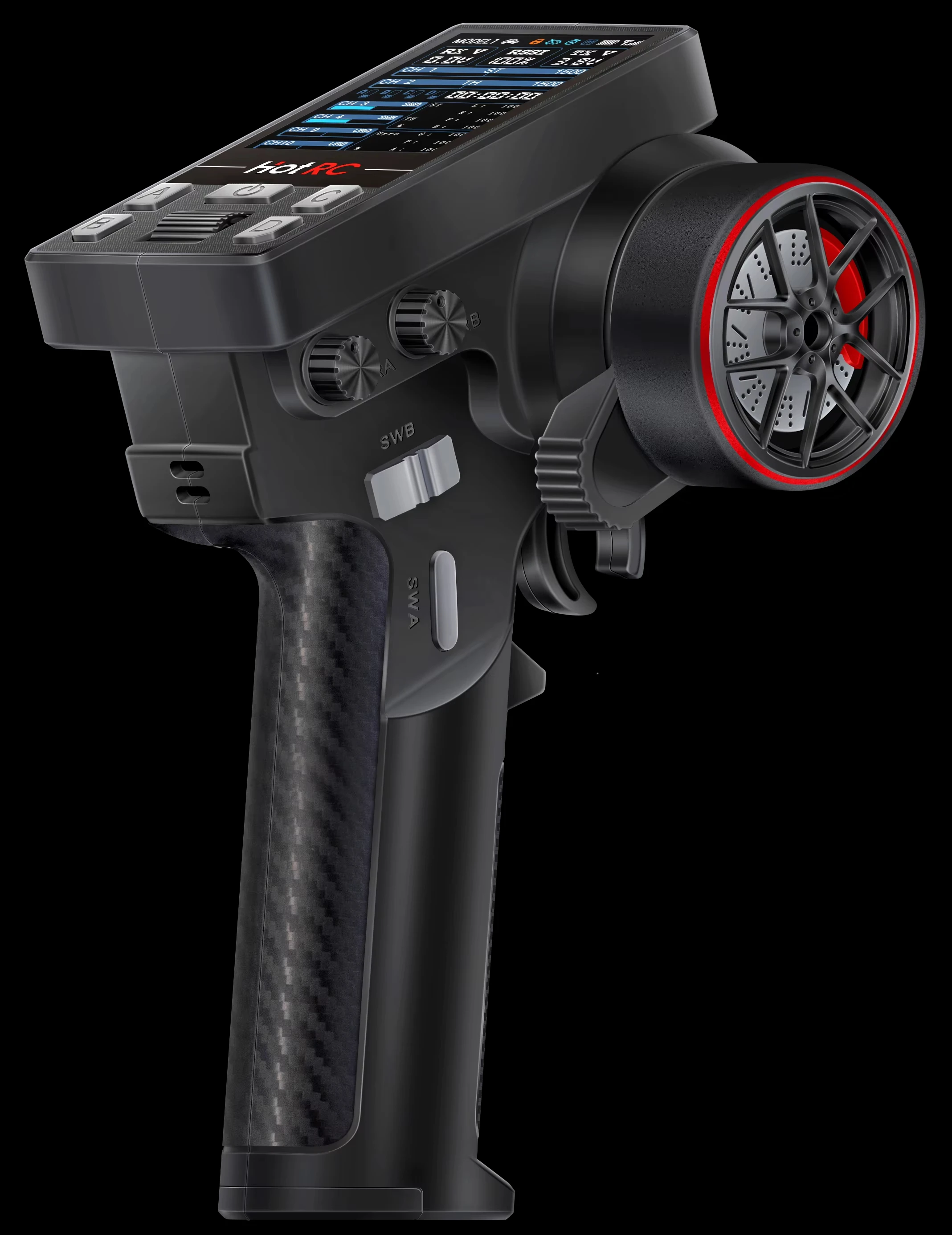 Фото Горячий RC CT-10B 10-канальный цветной экран с дистанционным управлением 2,4G 10-канальный приемник-гироскоп для альпинизма, дрифта, автомобиля, грузовика, корабля, танка №2