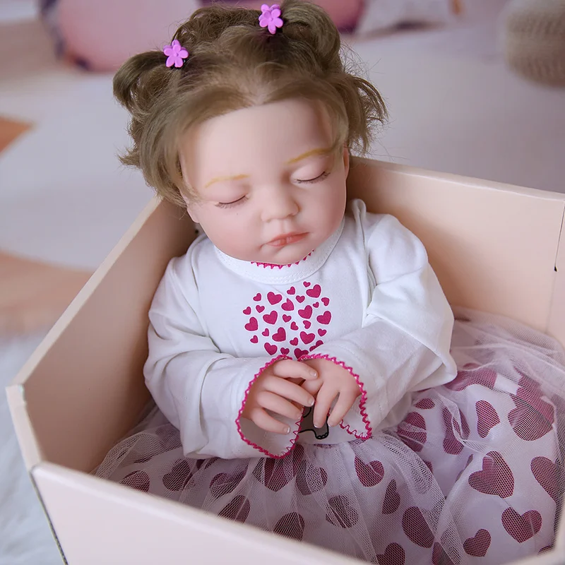 

Милая Спящая кукла Hoomai, Реалистичная кукла-младенец-реборн 20 дюймов, мягкие силиконовые виниловые куклы, игрушка для ребенка, кукла-реборн н...