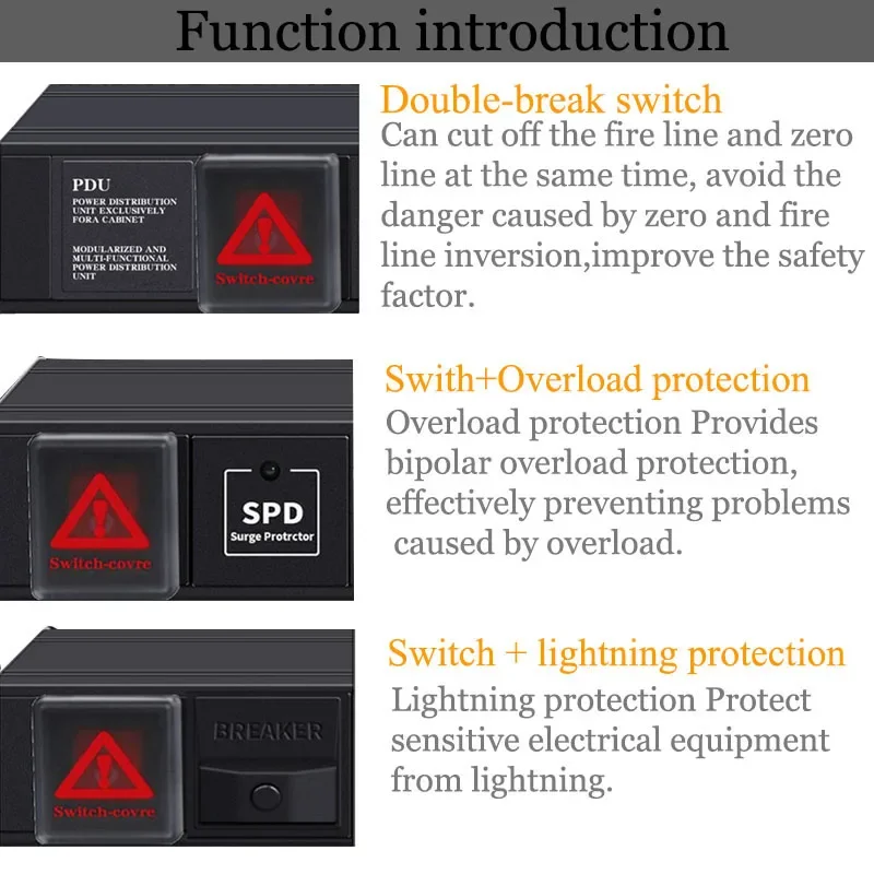 Блок питания Melery PDU распределительный блок 8 каналов переменный ток