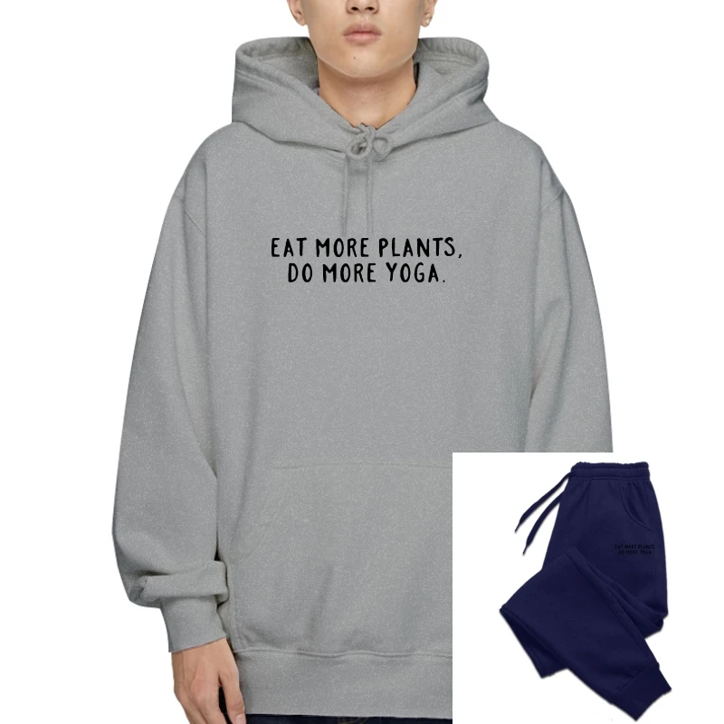 

Men SweaSweatOuterwear Hoodie Eat More Plants Do More Yoga Women SweaSweatOuterwear Hoodie