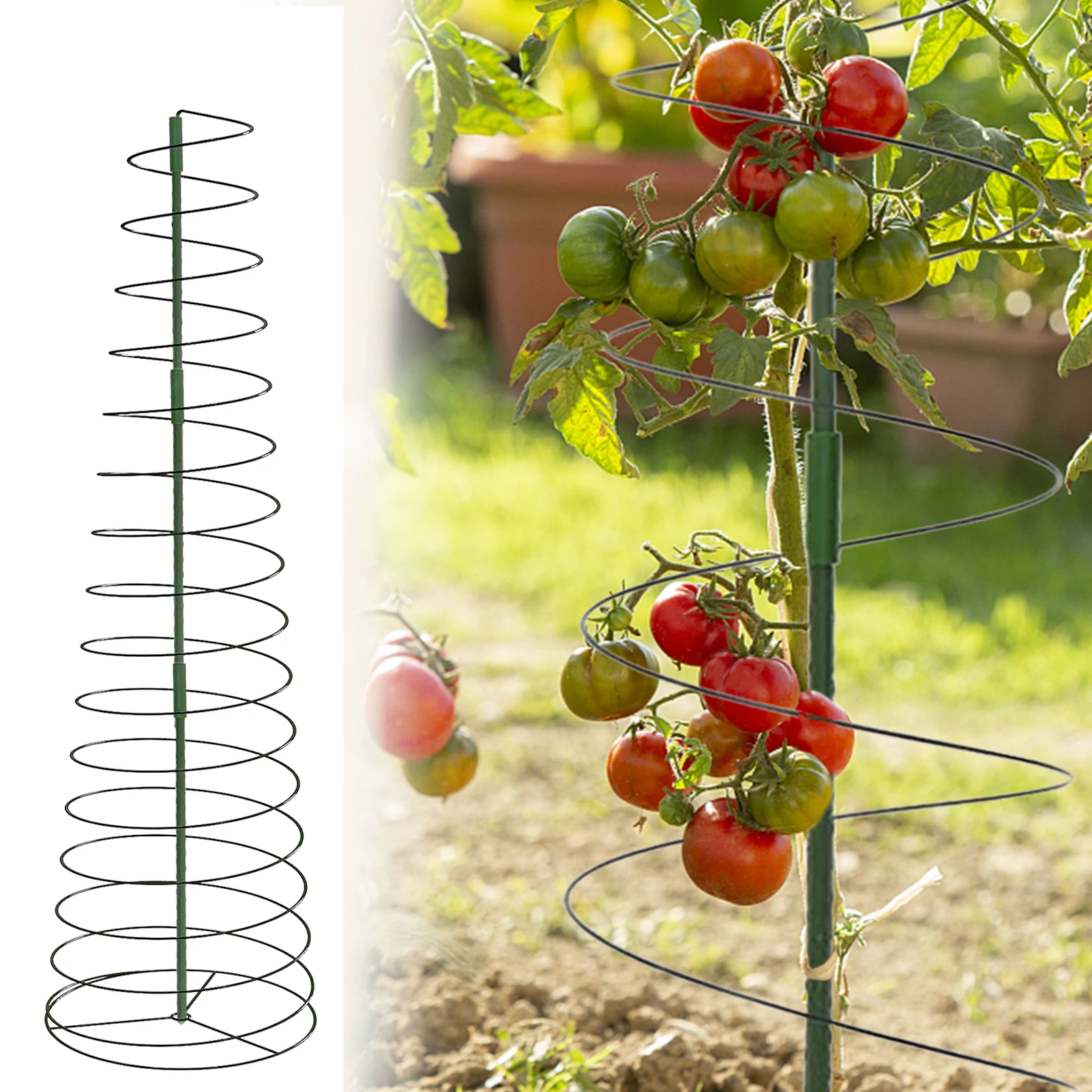 

Spiral Plant Support Stretchable Plant Supporter Stake Tomato Support Cage Ring For Outdoor Climbing Plants Garden Flowers Rose