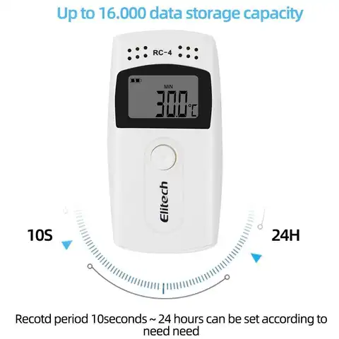 Записчик данных регистратора температуры USB 16000 встроенный датчик NTC для охлажденного транспорта склада