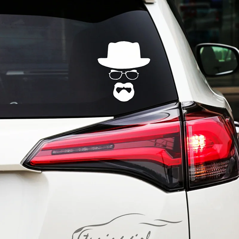 Фото Автомобильные наклейки Breaking Bad Walter White Heisenberg, забавные светоотражающие наклейки для крышки топливного бака, козы, мотоциклов, автостайлинг №3