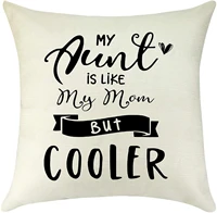 appreciation gift for women aunt gift from niece throw pillow cover birthday gift for aunt linen cushion cover decorative sofa