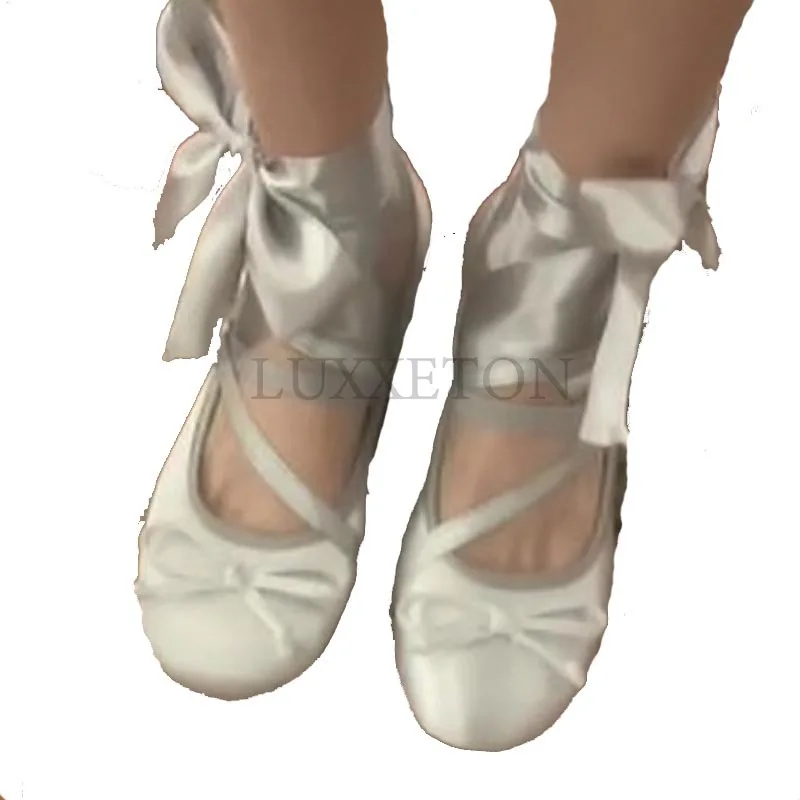 

Chunky Heels Lolita Pumps Shoes Hot Brand 2023 Spring Summer French Style Elegance Women Pumps Lace Up Ballet Style Single Shoes