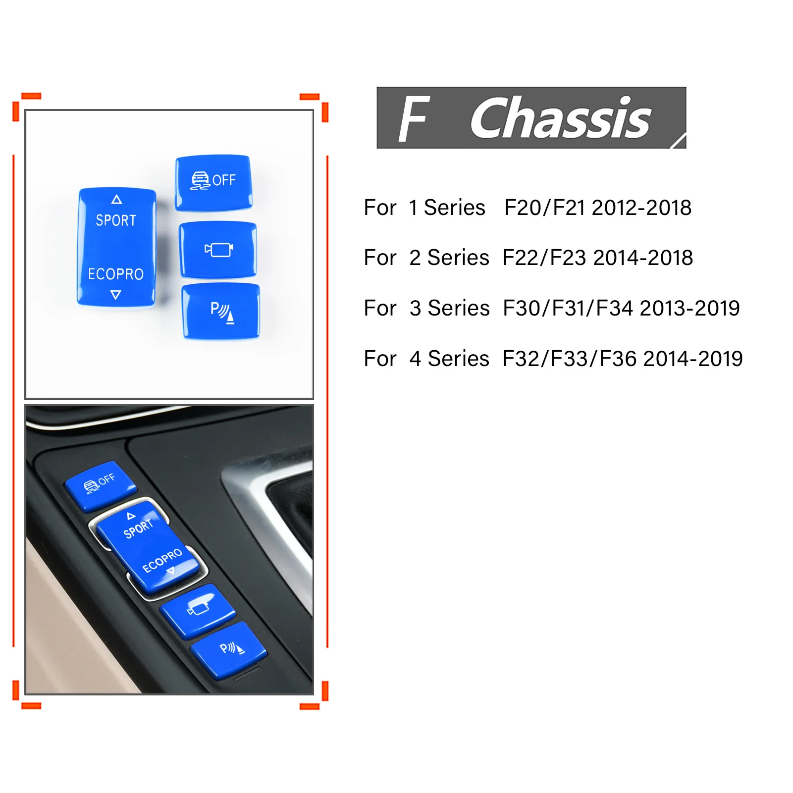 4 шт. для BMW 1 2 3 серии F20 F22 F30 F35 F32 Автомобильный спортивный переключатель режима
