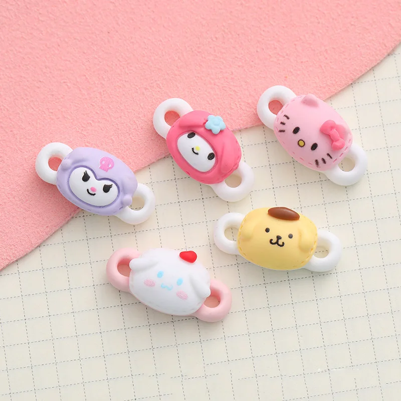 

6 шт. Sanime пластырь Sanrio Hello Kittys My Melody Cinnamoroll милый кавайный мультфильм «сделай сам» резиновые аксессуары материал игрушки для девочки подарок