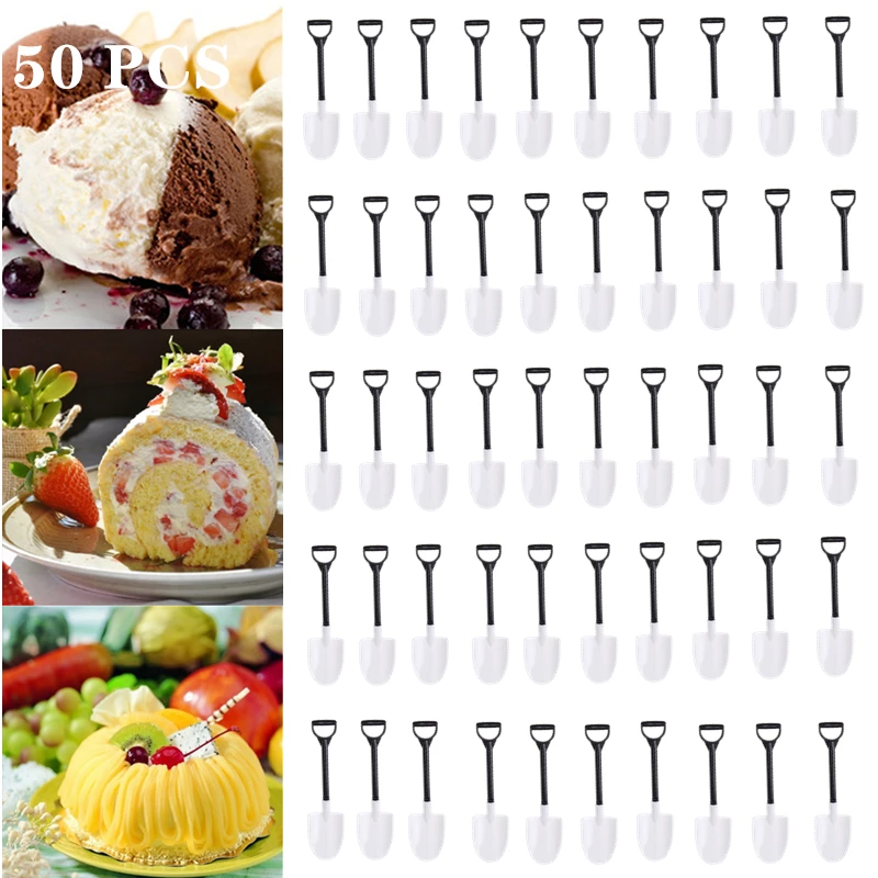 

Dessert Spoon Mini Shovel Spoon Potted Ice Cream Cake Spoon For Kids Dessert Tea Coffee Spoons Disposable Party Supplies