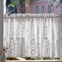 yaapeet short curtain for kitchen door half cortinas french romantic white lace thin rideau warm room decorating