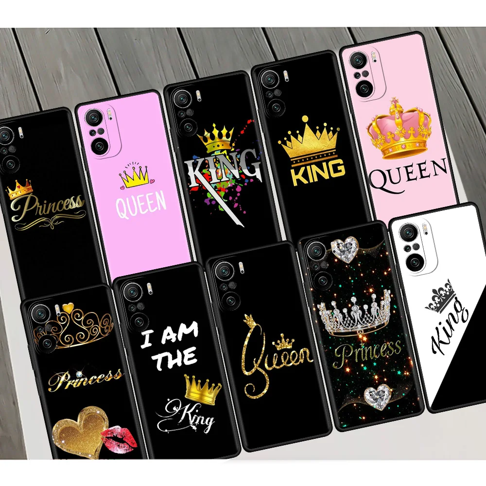 

Cute Mom Queen Princess Case For Xiaomi Redmi Note 9S 9 8 10 Pro 11 7 8T 9C K40 7 9Pro Black TPU Soft Phone Cover Shell