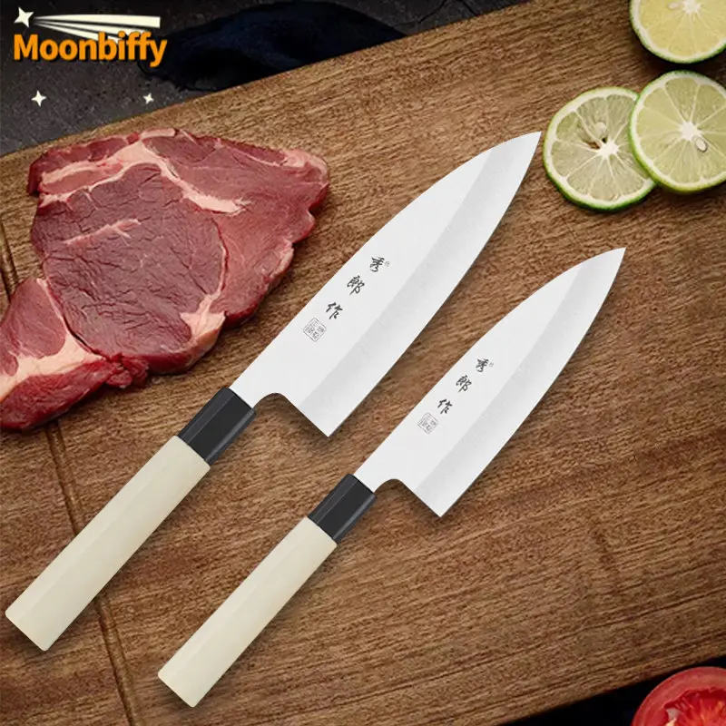 

Japanese Salmon Sashimi Knife Professional Meat Cutting Fish Raw Sushi Cooking Filleting Kitchen Chef Knives Cocina Faca Items