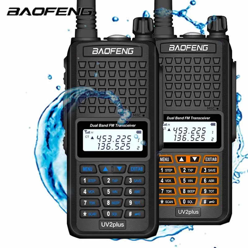 Baofeng BF-UV2Plus Walkie talkie Long Range 10km Baofeng UV2 PLUS dual band Ham Radio Waterproof HF Transceiver UHF VHF