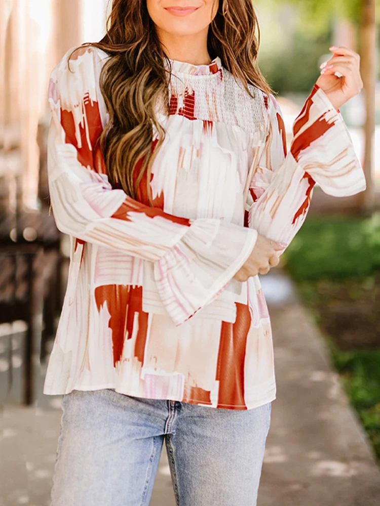 

Elegant O-Neck Chiffon Shirt Female Top Vintage Sweet Blouse 2022 Spring/Autumn Women Pleat Butterfly Sleeve Ladies Top A1826