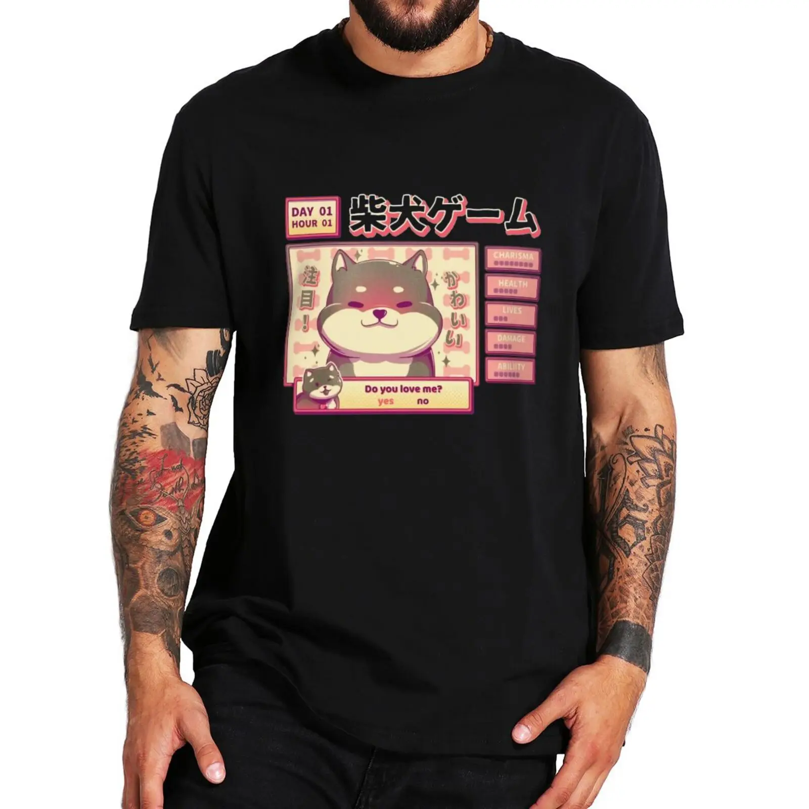 

Kawaii Japanese Dogs Cartoon T Shirt Retro Cute Anime Harajuku Graphic Tee Tops Casual 100% Cotton Unisex T-shirts EU Size