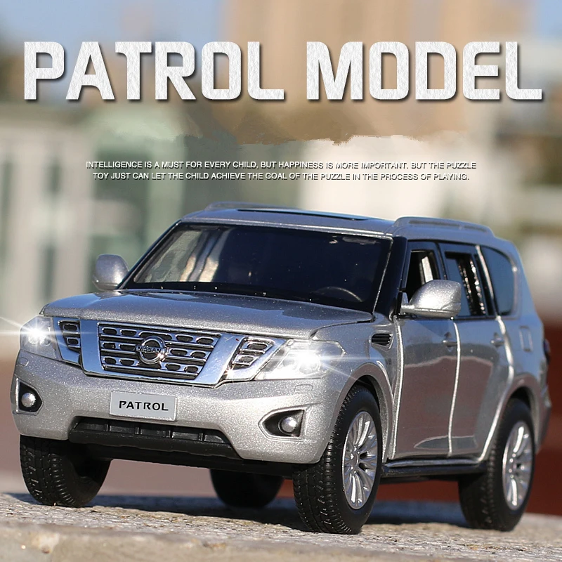 

Модель автомобиля Nissan Patrol SUV из сплава, литая металлическая Игрушечная модель автомобиля, Коллекционная модель автомобиля с высоким имитац...