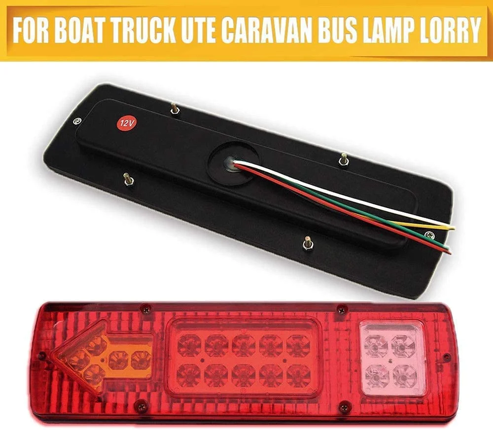

2X LED Tail Rear Light 19 LED 12V for Trucks Caravans Van Vehicle Boat Trailers Led Lights for Car