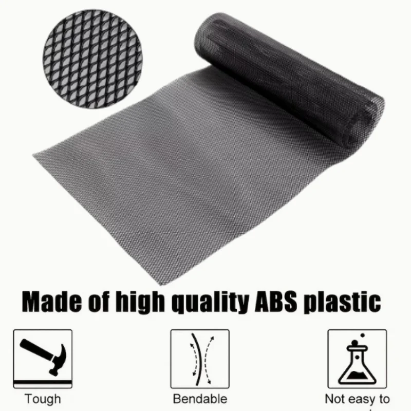 

Пластиковый гоночный сотовый бампер, вентиляционный спойлер-120 см х 4,96 дюйма, сетка передней решетки для улучшенного воздушного потока, прочный и простой в установке