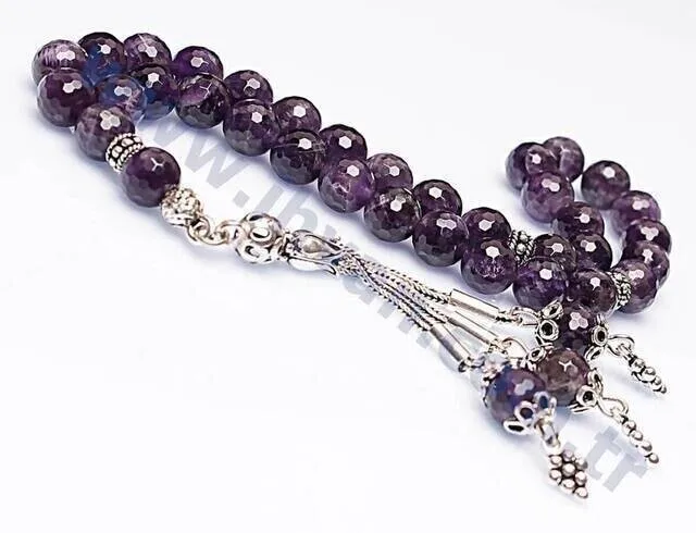 IQRAH Amethyst Stone Rosary (925 STERLING SILVER)