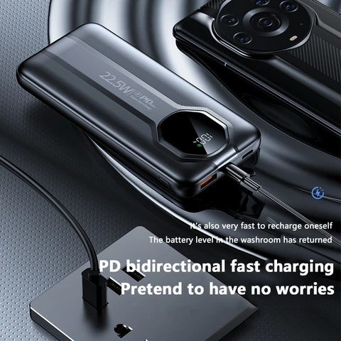 OnePlus 50000 мАч Мини-портативный внешний аккумулятор большой емкости для кемпинга Внешний резервный аккумулятор USB-выходы Супер быстрая зарядка