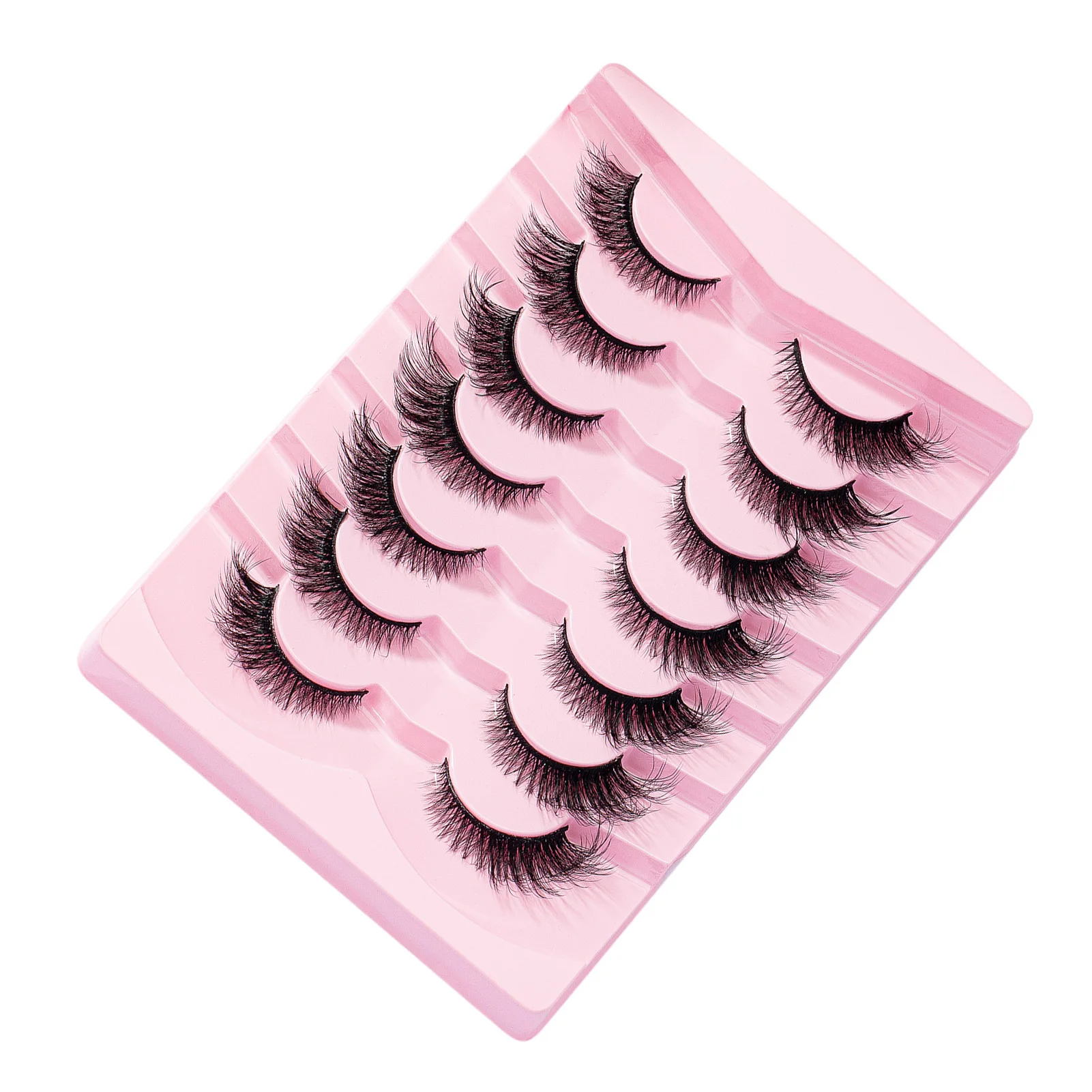 

7 Pairs Daily Student Simulation False Eyelashes Comfortable Lightweight Wear Eyelashes for Women Girls Daily Wearing
