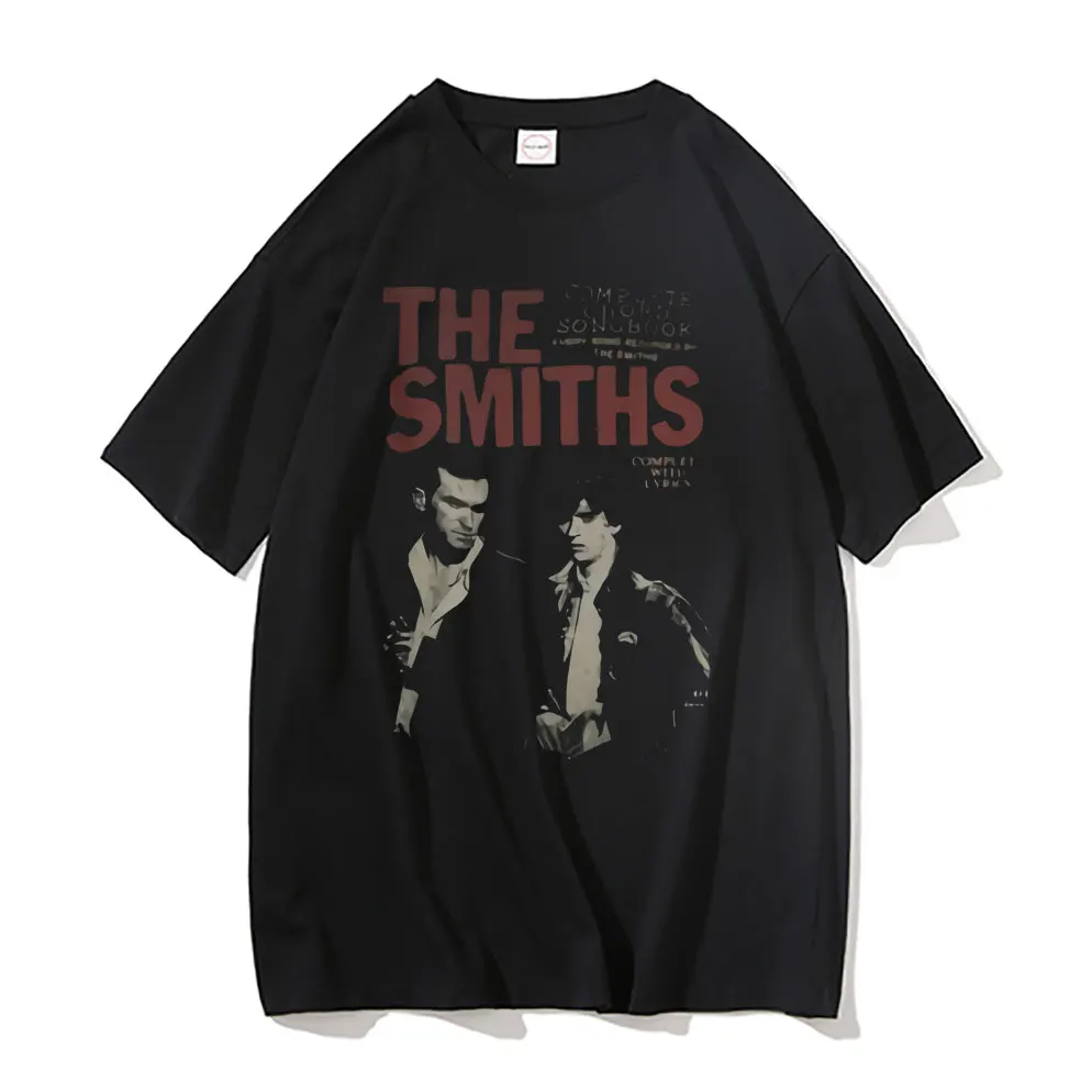 

Футболка The Smiths с винтажным принтом для мужчин и женщин, тенниска из чистого хлопка, уличная одежда, альтернативная британская майка с рок-группой