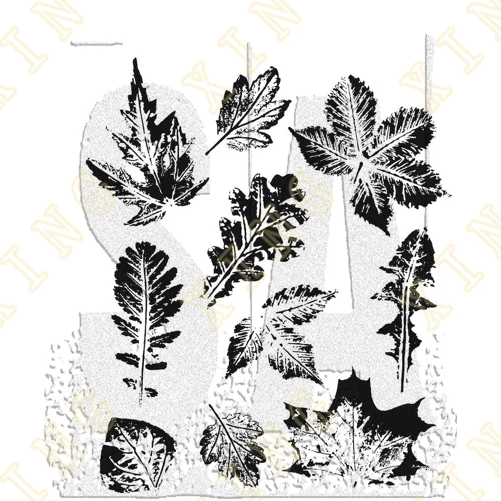 

Metal Cutting Dies Clear Stamps Scrapbook Diary Secoration Embossing Template Diy Greeting Card Handmade 2022 New Leaf Prints