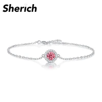 sherich round hollow 0 5ct moissanite diamond s925 sterling silver gentle simple temperament shining bracelet womens jewelry