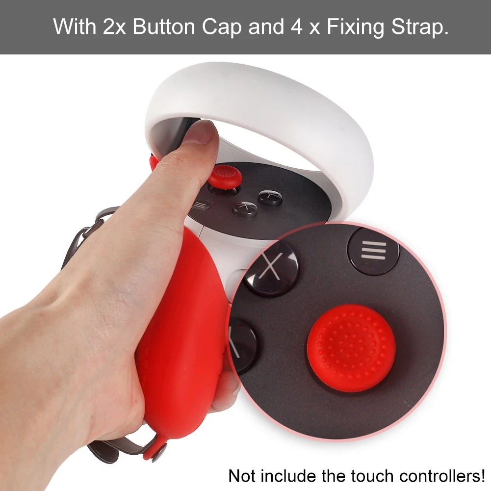 

Аксессуары для игр с ручкой VR, левый и правый Мягкий сенсорный контроллер, чехол с защитой от царапин, противоскользящий чехол для Oculus Quest 2