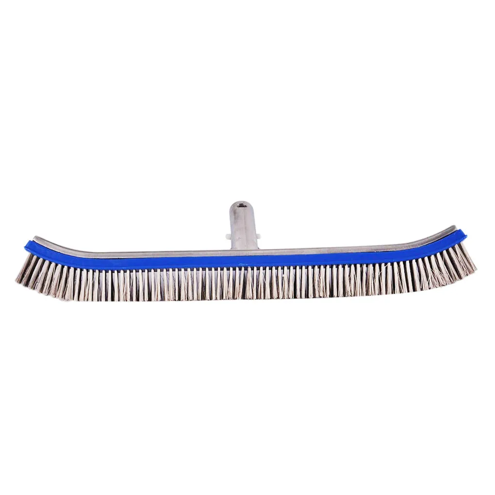 

18 Inch Swimming Pool Brush Steel Wire Wall Floor Steps Corner Moss Dust Cleaning Remover Retractable Handheld Tool