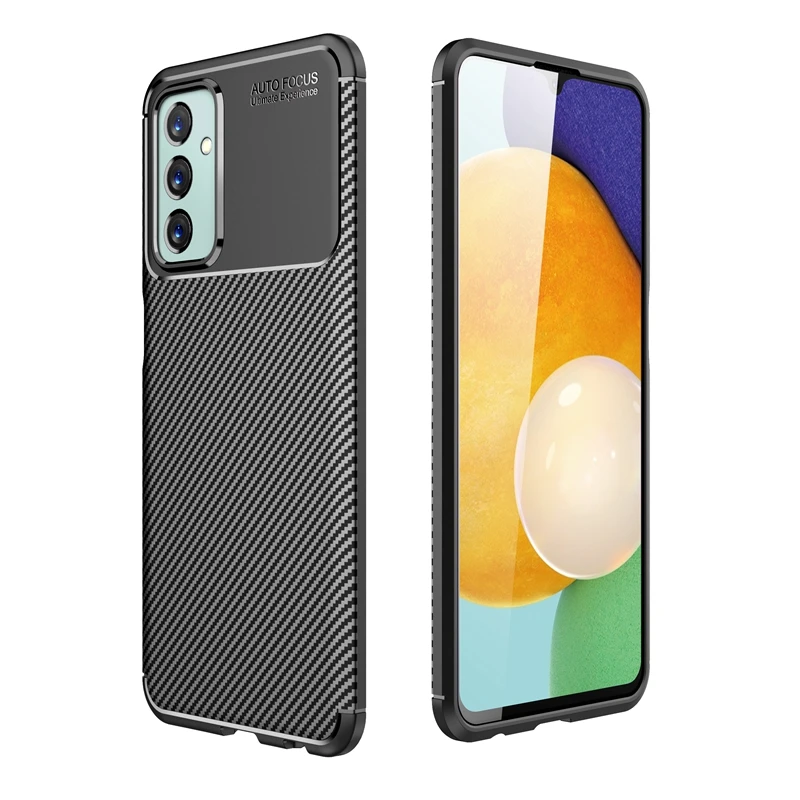 Soft Silicone Carbon Fiber Phone Case For Samsung Galaxy M23 F23 A23 A33 A53 A73 A13 Shockproof Silicone TPU Cover