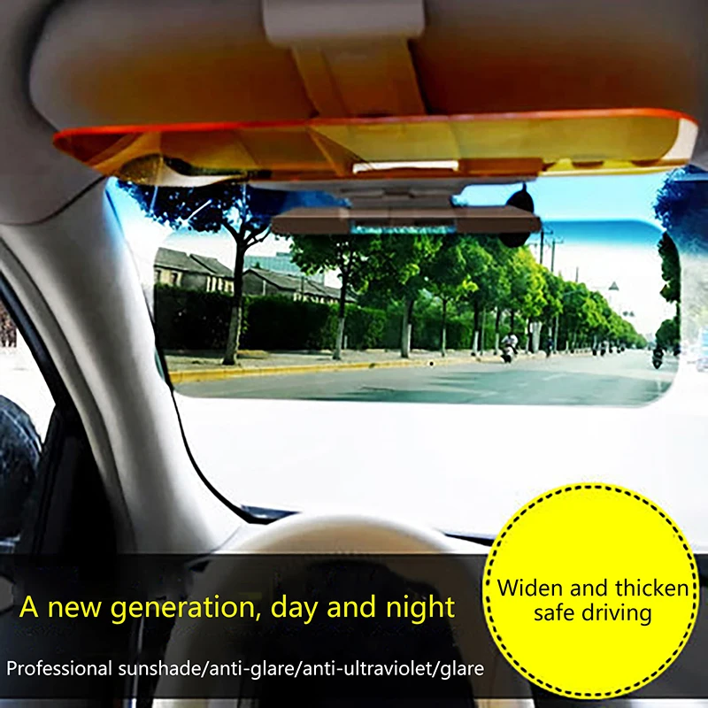 

2 в 1 автомобильный солнцезащитный козырек поляризованная Солнцезащитная пластина прозрачное видение противоослепляющее Автомобильное Зеркало дневного и ночного света регулируемое ветровое стекло