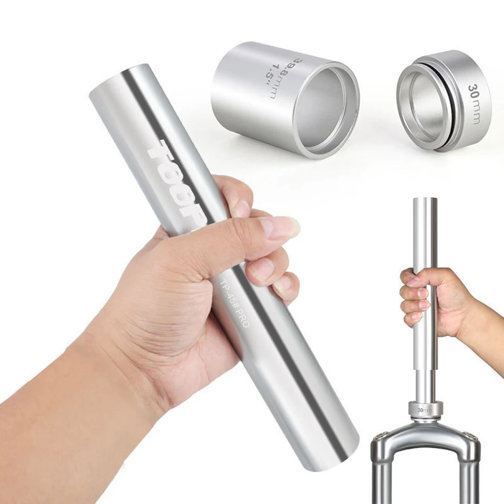 

Plugins Fork Adapter Ring Bike CNC Fork Headset Tools Bicycle MTB Parts Silver Sleeve Tool Steel+aluminum Alloy