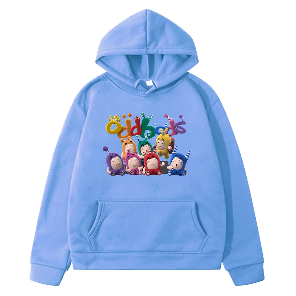 

Oddbods Cute Cartoon Graphic Hoodies Comfortable Long Sleeve Hooded Sweatshirts Kawaii Boys/Girls Kids Pullovers Pocket Hoody