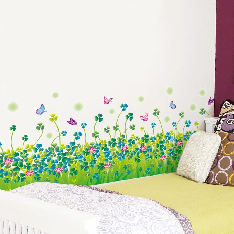 

Наклейки на стену в виде травы для гостиной, детской, кухни