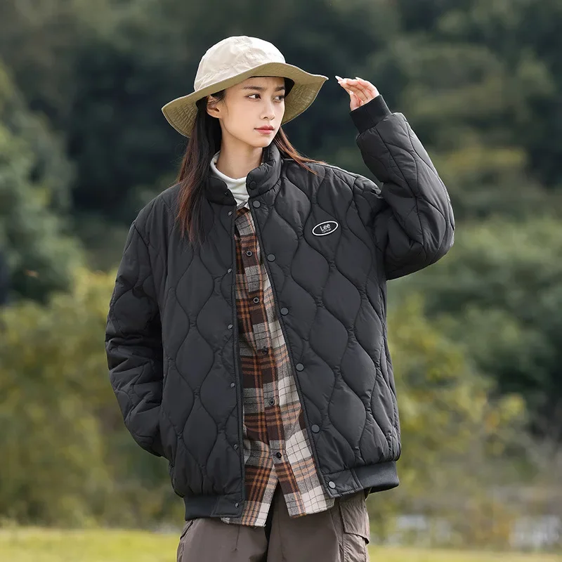 Серия LEETPAB мужское легкое пуховое хлопковое пальто с вышивкой Lee парная стильная