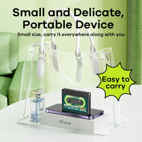 Внешний аккумулятор Remax на 20 Вт с 2 кабелями и цифровым дисплеем, 10000 мАч