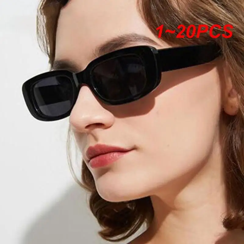 

1~20PCS Women Rectangle Vintage Sunglasses Brand Designer Retro Points Sun Glasses Female Lady Eyeglass Cat Eye Driver Goggles